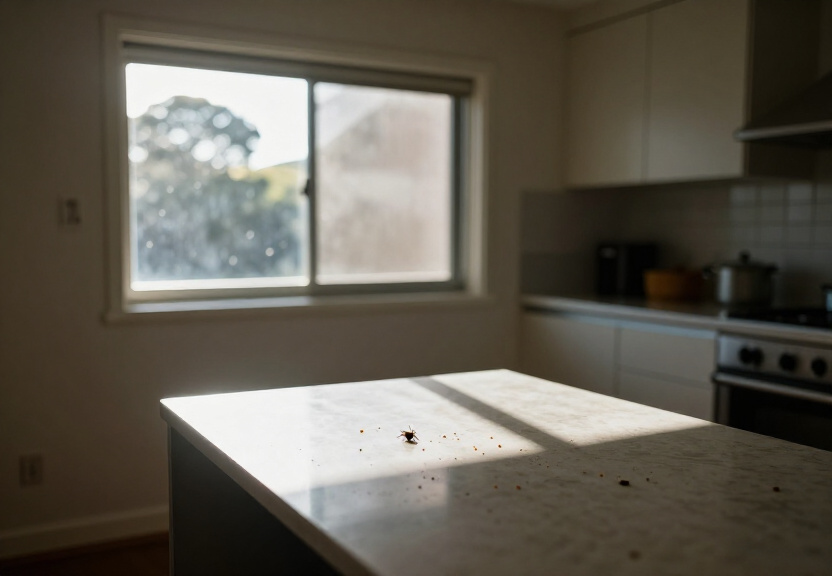 Rodent droppings and damage in a Birrong garage before treatment