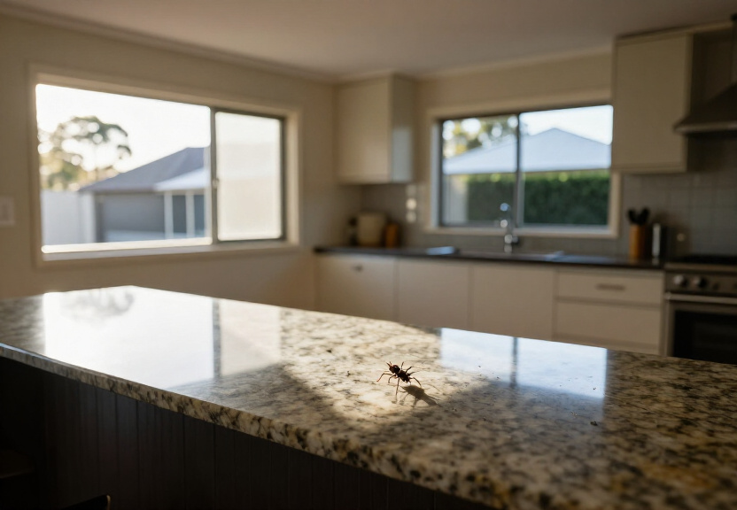 Spider-free Birrong shed after treatment
